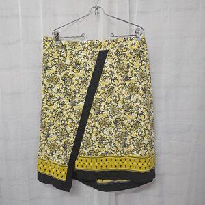 Tallissime Skirt Boho Fairy Floral Yellow Black 32